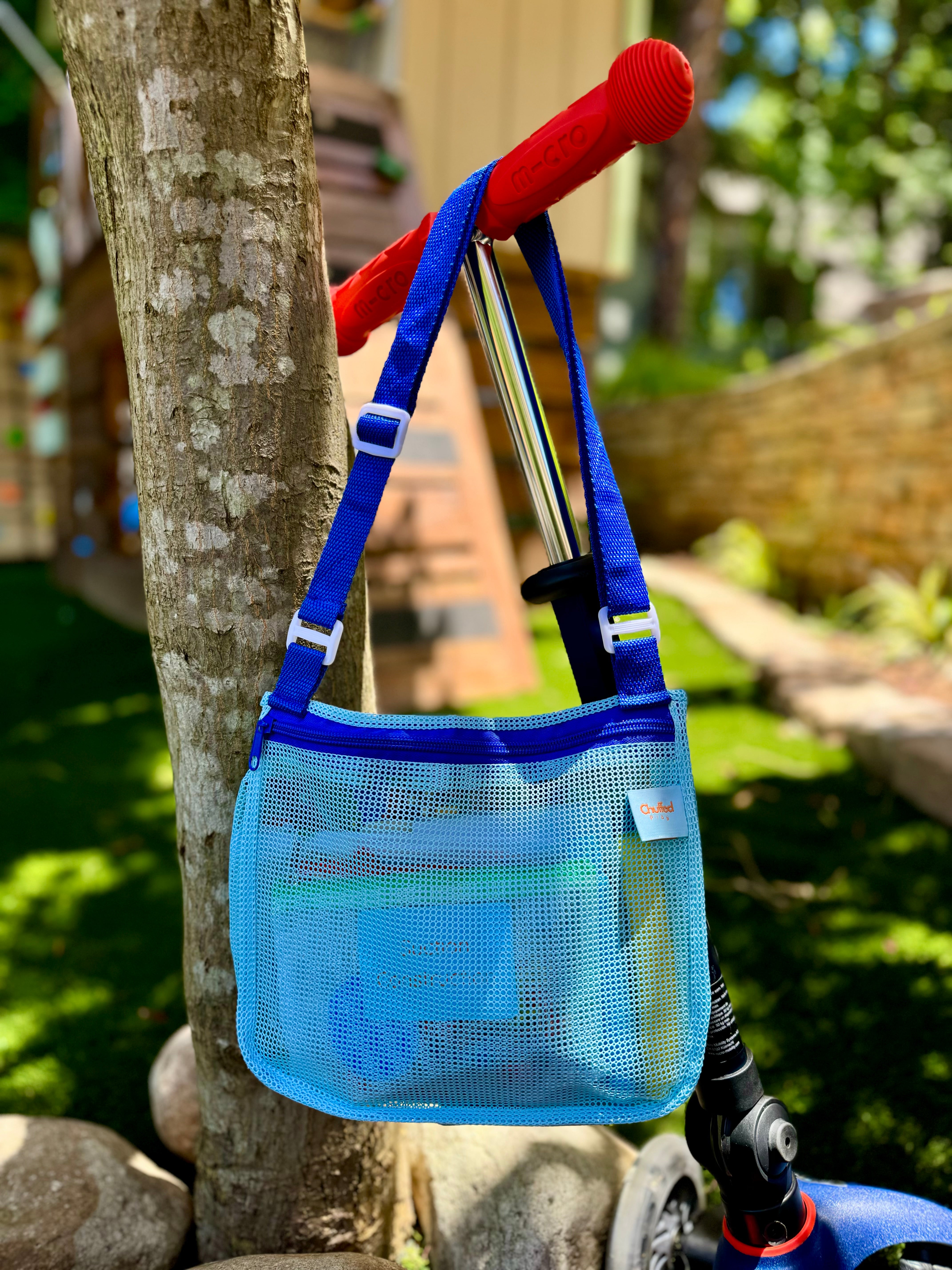 blue kids play bag